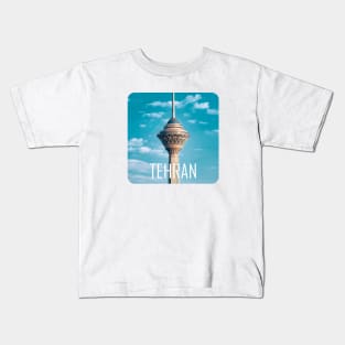 The Milad Tower in Tehran, The Capital of Iran Kids T-Shirt